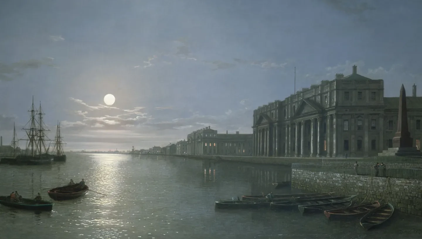 絵画(moonlight ) Seaport by Moonlight by Claude Joseph Vernet | Buy Fine Art Prints